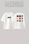 Kanye West_18 Design Printed Unisex Oversize Fit White Tshirt