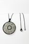 Black Color 3.5 cm Circle Double Sided Four Kul & Inshirah Surahs Written 60 cm Accordion Chain 316L Stainless Steel Necklace - 6