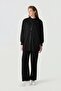 Zühreçiçek Brooched Zippered Jacquard Mint Jacket Black 0162 - 7
