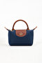 Giza Satin Small Size Women's Navy Blue Shoulder Bag - 3