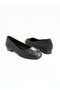 Women's Genuine Leather Ballerinas Black - 3