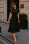 Women's Belted Midi Woven Shirt Dress
