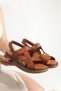 Genuine Leather Women's Daily Comfortable Orthopedic Comfort Sandals Dd3037 - 3