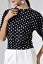 Women's Micro Digital Polka Dot Blouse - 5