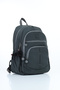 Vital Series Gray Crinkle Fabric Water-Resistant Plush Daily Stylish School and Travel Backpack with Keychain - 2