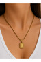 Letter C Necklace Gold Color Steel Non-Tarnish Letter Necklace - 3