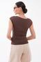 Women's Shoulder Buckle Detailed Sleeveless Blouse 260658 - 5