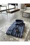 Long Sleeve Striped Cotton Regular Fit Premium Men's Shirt - 6