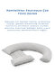 Pregnant and Breastfeeding Pillow with Back Support Gray Flower - 3