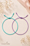Turquoise Purple 2-Piece Macrame Rope Bracelet Adjustable Unisex Friend Bracelet - 4