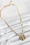 316L Steel Rose Figured Italian Chain Model Gold Color Women's Necklace - 2