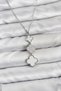 316L Steel Chain Silver Color Clover Detailed Zircon Stone Women's Necklace