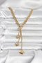 316l steel gold color butterfly dangle women necklace - 2