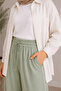 Muslin Fabric Wide Leg Trousers - 3