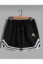 Men's Ny Printed Combed Cotton Shorts Sports Bermuda Striped Basketball Football Fitness Training Running Shorts