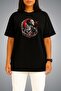 Oversize Ataturk Wolf and Moon Star Chest Printed Unisex T-Shirt - 2
