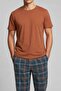 Egyptian Men's Cotton Short Sleeve Pajama Set Orange - 3