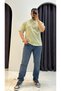 Boxy Oversize T-Shirt with Shoulder Piece Detail - 2