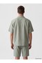 Vizyon New Season Green Regular Fit Resort Collar Men's Shirt - 4