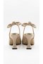 Royal Women's Thick Heeled Shoes Pointed Toe Bowknot Slingback Open Back Classic Evening Dress Shoes Stylish - 4