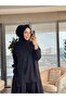 73067 بدلة سوداء مع قطعة جانبية يسارية وتفاصيل جيب - 2