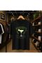 Margarita Yeşill Printed 100% Cotton Oversize Loose Regular Fit Crew Neck T-Shirt