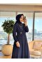 1514 Viona Side Buckle Sandy Dress Navy Blue - 2