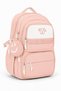 4-Piece Satin Fabric Unisex Waterproof Primary School Bag Set with Lunch Bag, Pen Holder and Accessory Bag Pudra - 5