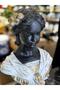 Decorative White Gold Detailed Ophelia Sculpture Figurine Object - 2