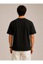 Pack of 5 Black Men's Oversize T-Shirts - Crew Neck Basic T-Shirt - 3