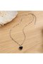 Noireva Black Heart with Stone Women's Necklace 316L Stainless Steel Elegant Gift Necklace - 3