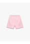 Elastic Waist Embroidered Detailed Cotton Shorts - 4
