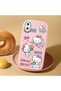 iPhone X Compatible Case with Camera Protector Pink Silicone Couple Phone Case with Kitty Pattern - 2