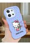 Poco C85 Compatible Case Camera Protector Blue Silicone Couple Phone Case Kitty Pattern