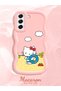 Samsung Galaxy S21 Fe Compatible Case Camera Protector Pink Silicone Couple Phone Case Kitty Pattern - 2