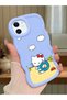 iPhone 11 Compatible Case Camera Protector Blue Silicone Couple Phone Case Kitty Pattern