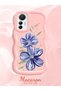 Mi 12 Lite Compatible Case Camera Protector Pink Silicone Couple Phone Case Floral Pattern - 2