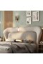 Aurelian Wing Bed - Sculptural Fluted Headboard with Brushed Gold Inlays - 3