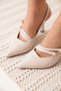 Women's Beige Patent Leather Heeled Shoes Tr08Ms39B - 5