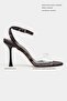 Vesper Leopard Satin Transparent Front Thin Heeled Women's Shoes - 2