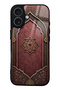 iPhone 17 Burgundy Glossy Phone Case with Ottoman Emblem Design