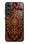 Samsung S24 Fe Burgundy Ottoman Gold Design Glossy Phone Case