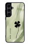 Samsung S25 Fe Sage Lucky Clover Design Glossy Phone Case