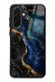 Samsung A36 Midnight Sapphire Marble Design Glossy Phone Case