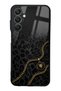 Samsung A25 Black Panther Gold Design Glossy Phone Case