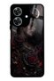 Realme Note 60 Glossy Phone Case with Crimson Moon Rose Design