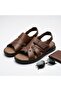 -Genuine Leather Men's Sandals - 3