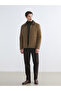 Esvab • Modern & Distinctive Regular Fit Shirt Roba Collar Quilted Men's Coat - 3