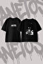 Pinkpantheress_4 Design Back Printed Cotton Black Oversize T-Shirt