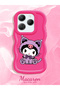 Infinix Hot 40 Pro Compatible Case Camera Protector Red Silicone Couple Phone Case Kuromi Pattern - 2